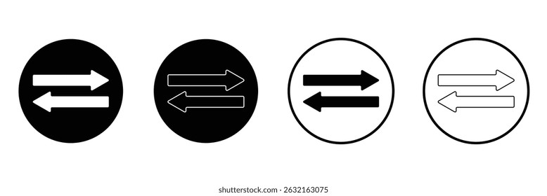 Transfer arrows outline icon. linear style sign for mobile concept and web design. Left right arrows simple line vector icon. Symbol, logo illustration. Vector Illustration .EPS 20 . 