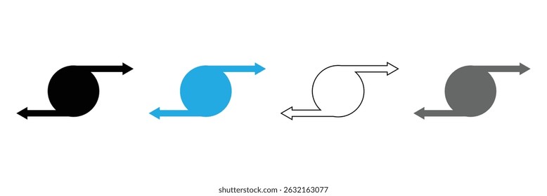 Icono de contorno de flechas de transferencia. signo de estilo lineal para concepto móvil y Diseño web. Icono de Vector de línea simple con flechas izquierda y derecha. Símbolo, ilustración del logotipo. Ilustración vectorial .EPS 20 