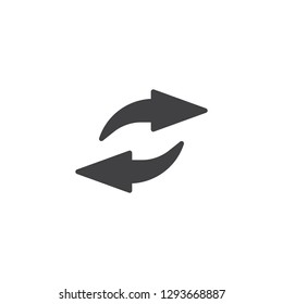 Transfer arrows vector icon. filled flat sign for mobile concept and web design. Exchange arrows simple solid icon. Symbol, logo illustration. Pixel perfect vector graphics