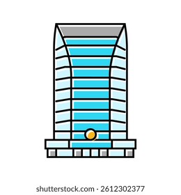 transfer bank building color icon vector. transfer bank building sign. isolated symbol illustration