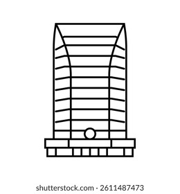 transfer bank building line icon vector. transfer bank building sign. isolated contour symbol black illustration