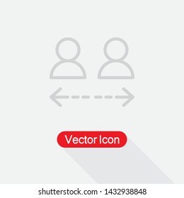 Transfer Between User Accounts Icon,Transfer Between Users Icon Vector Illustration Eps10
