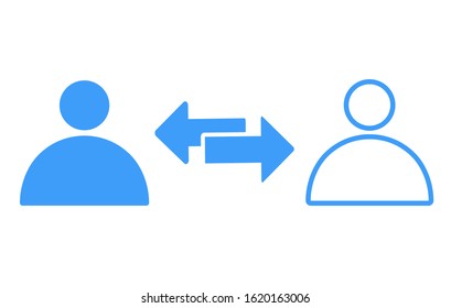 Transfer Between User Accounts Icon,Transfer Between Users Icon Vector Illustration Eps10.