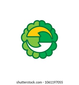 Transfer Brain Logo Icon Design