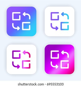 Transfer bright purple and blue gradient app icon