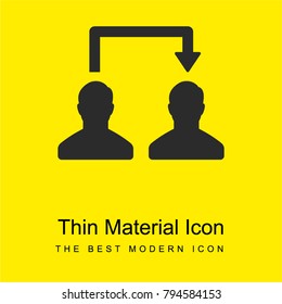Transfer bright yellow material minimal icon or logo design