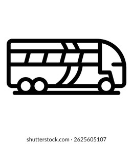 Icono de bus de transferencia. Icono de Vector de bus de transferencia de esquema para Diseño web aislado sobre fondo blanco