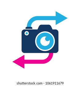 Transfer Camera Logo Icon Design