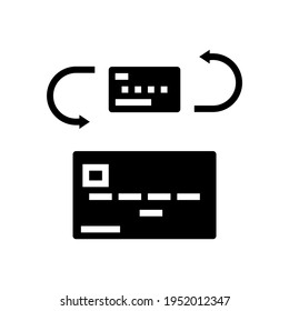 Transferkarte Symbol Vektorgrafik. Kartenzeichen übertragen. isoliertes Kontursymbol