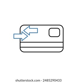 transfer concept line icon. Simple element illustration. transfer concept outline symbol design.