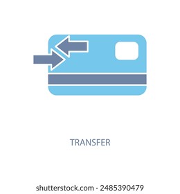 transfer concept line icon. Simple element illustration. transfer concept outline symbol design.