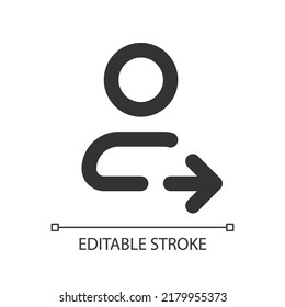 Icono Ui lineal perfecto para píxel de contacto de transferencia. Restaurando desde la copia de seguridad. Libreta de direcciones. GUI, diseño UX. Esquema de elemento de interfaz de usuario aislado para aplicación y web. Trazo editable. Tipo de letra arial utilizado