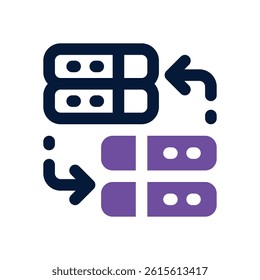transfer data dual tone icon. Sleek and modern vector icon for websites, mobile apps, marketing materials, and corporate design. Fully scalable and ready to use.