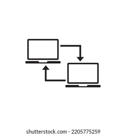 transfer data icon , device icon