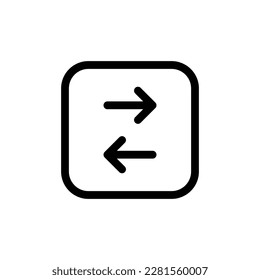 Icono de transferencia de datos Símbolo de contorno negro vector de alta calidad. EPS10
