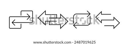 transfer data row icons logo isolated design