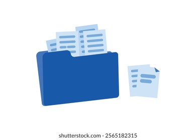 Transfer of documentation. Folders with paper files. File transfer of document in folder, cloud storage, file transfer encrypted form, connection docs information migration.