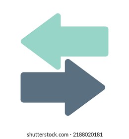 Transfer double arrows vector icon