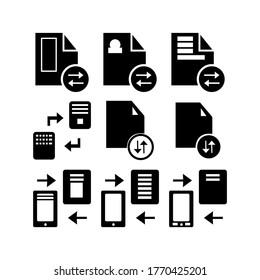 Transfer file icon or logo isolated sign symbol vector illustration - Collection of high quality black style vector icons
