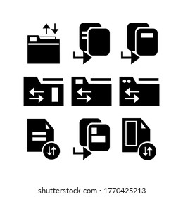 Icono de archivo de transferencia o logotipo símbolo de signo aislado ilustración vectorial - Colección de iconos vectoriales de estilo negro de alta calidad
