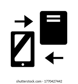 Transfer file icon or logo isolated sign symbol vector illustration - high quality black style vector icons
