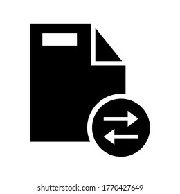 Dateisymbol oder Logo einzeln auf Zeichensymbolen übertragen - Vektorgrafik in hoher Qualität, Vektorsymbol in schwarzem Stil
