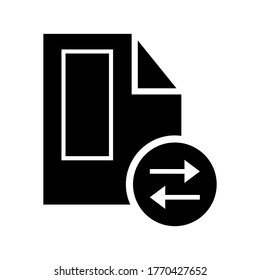 Transfer file icon or logo isolated sign symbol vector illustration - high quality black style vector icons
