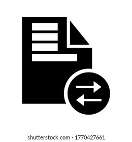 Transfer file icon or logo isolated sign symbol vector illustration - high quality black style vector icons

