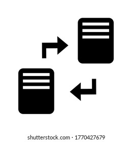 Transfer file icon or logo isolated sign symbol vector illustration - high quality black style vector icons
