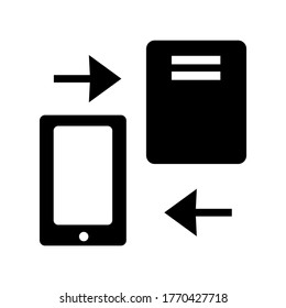 Transfer file icon or logo isolated sign symbol vector illustration - high quality black style vector icons

