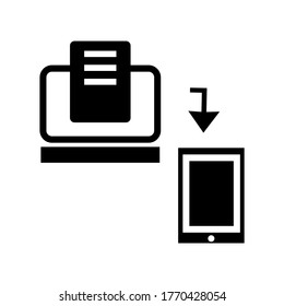 Transfer file icon or logo isolated sign symbol vector illustration - high quality black style vector icons
