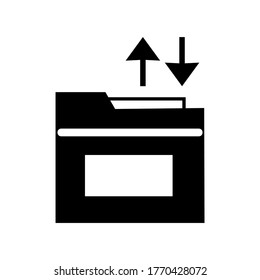 Transfer file icon or logo isolated sign symbol vector illustration - high quality black style vector icons

