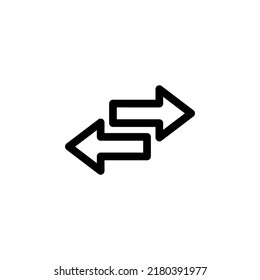 Transfer File With Outline Icon Vector