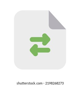 Transfer Files Icon Flat Style