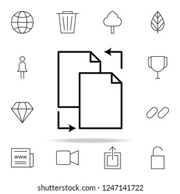 transfer files icon. Minimal Universal Theme icons universal set for web and mobile