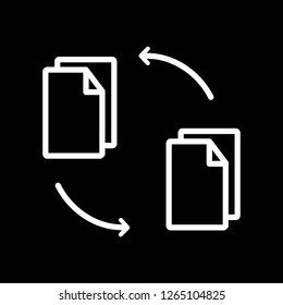 Transfer files line icon