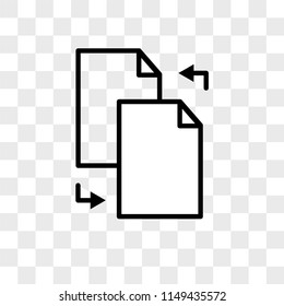 Transfer Files vector icon on transparent background, Transfer Files icon