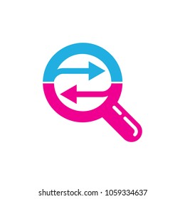 Transfer Find Logo Icon Design