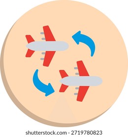 Icono de estilo de círculo plano de transferencia