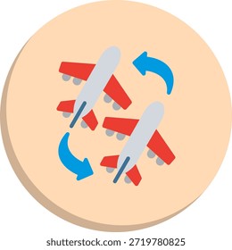 Icono de estilo de círculo plano de transferencia
