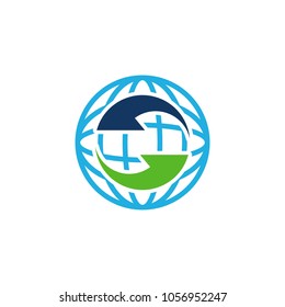 Transfer Globe Logo Icon Design