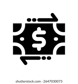Icono de glifo de transferencia. Icono de Vector fuerte y sólido para Sitios web, interfaces móviles, presentaciones y marca visual. Alta calidad y fácil de editar.