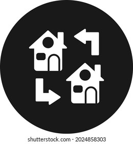Diseño de iconos vectores invertidos de glifos de transferencia