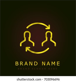 Transfer golden metallic logo