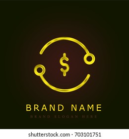 Transfer golden metallic logo