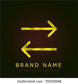 Transfer golden metallic logo