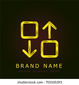 Transfer golden metallic logo