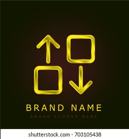 Transfer golden metallic logo