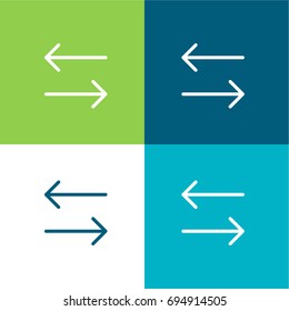 Transfer green and blue material color minimal icon or logo design