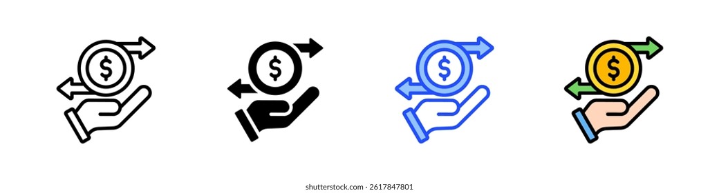 Transfer Icon Collection With Multiple Styles